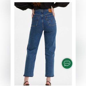 Levi’s ribcage straight ankle in georgie wash